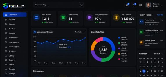 Exollium School Management System